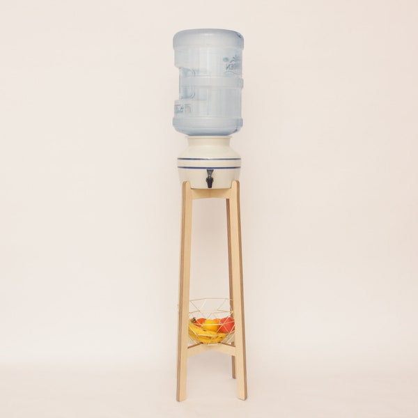 Water Dispenser Floor Stand | Wooden Berkey Stand for Water Filler, Indoor Plant | Minimalist Kitchen Decor for Housewarming Gift