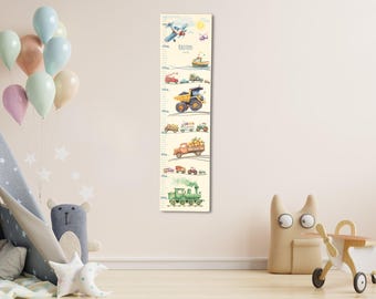 Personalized Wooden Height Ruler for Kids Room, Growth Chart, Wall Ruler, bunnies, fairies, bears