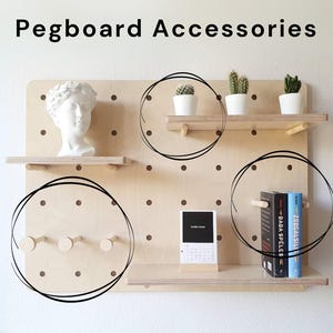 ペグボード用の木製ペグと棚、フォトフレーム壁コントロール、合板棚、ペグボードディスプレイオーガナイザー、モダンなモンテッソーリ家具