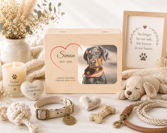 Pet Memory Box Personalized, Cat Memorial Keepsake, Dog Remembrance Gift
