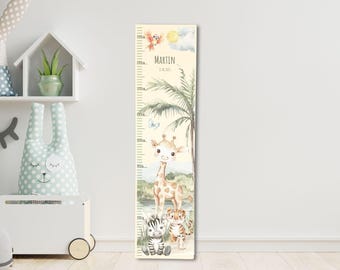 Wooden Height Chart Ruler for Kids, Personalized Wall Growth Chart, Room Decor