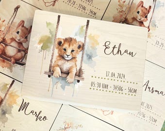 Personalized newborn memory box, Custom new baby wooden keepsake, milestone heirloom gift