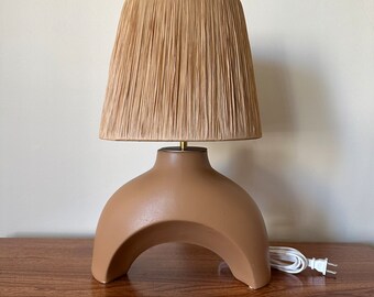 Handmade Arc Ceramic Table lamp | Free gift with every lamp order