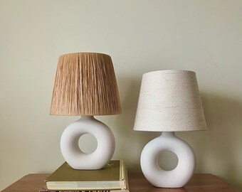 Sparkly Pink Art Deco Lamp Gift For Her Natural Wood And Resin Table Lamp, Girls Room Soft Pink LED Night light