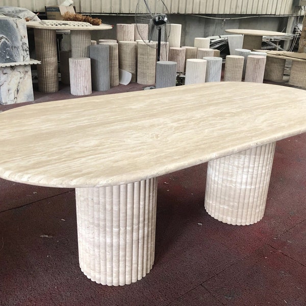 Travertine Dining Table Etsy