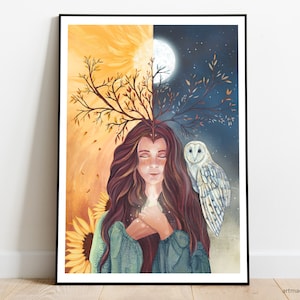 Mabon - Herfst Equinox - Fine Art Print, Spirituele Wall Art, Witchy Home Decor, Spirituele Gift, Pagan Art, Wicca Decor Ideeën