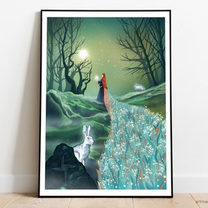 Imbolc - Brigid Goddess Fine Art Print,  Spiritual Wall Art, Witchy Home Decor, Spiritual Gift, Pagan Art, Wiccan Decor Ideas