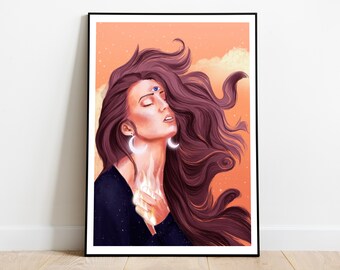 Third Eye Chakra Art Print: Spiritual Home Decor Gift