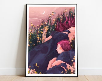 New Moon Gemini Art Print: Spiritual Home Decor Gift