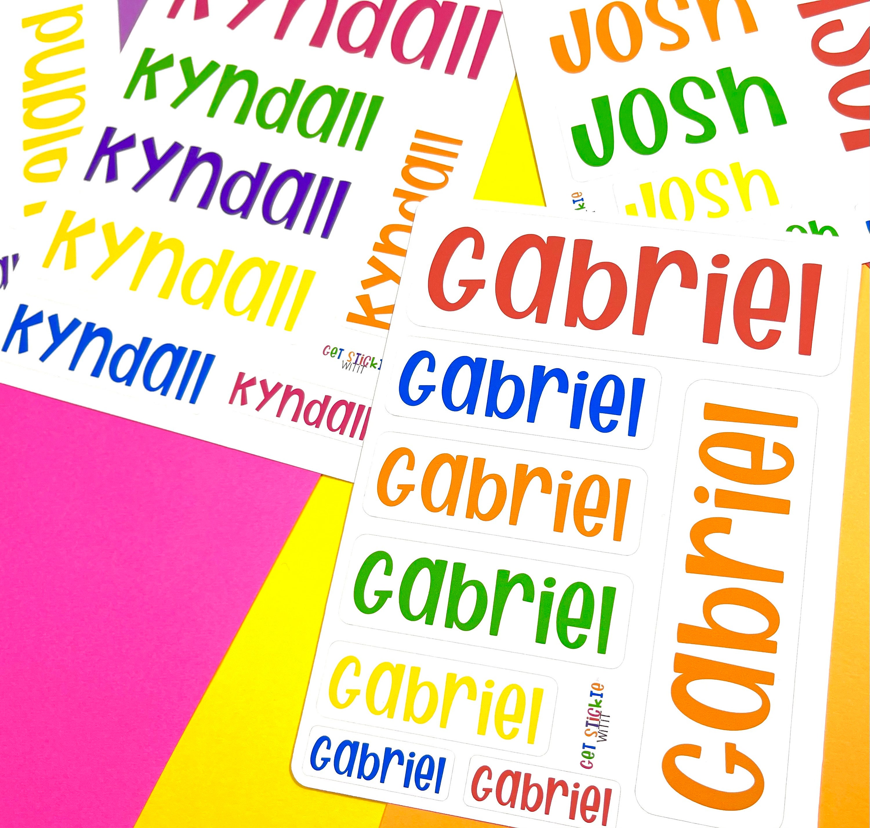 personalized name label stickers for kids custom name sticker etsy