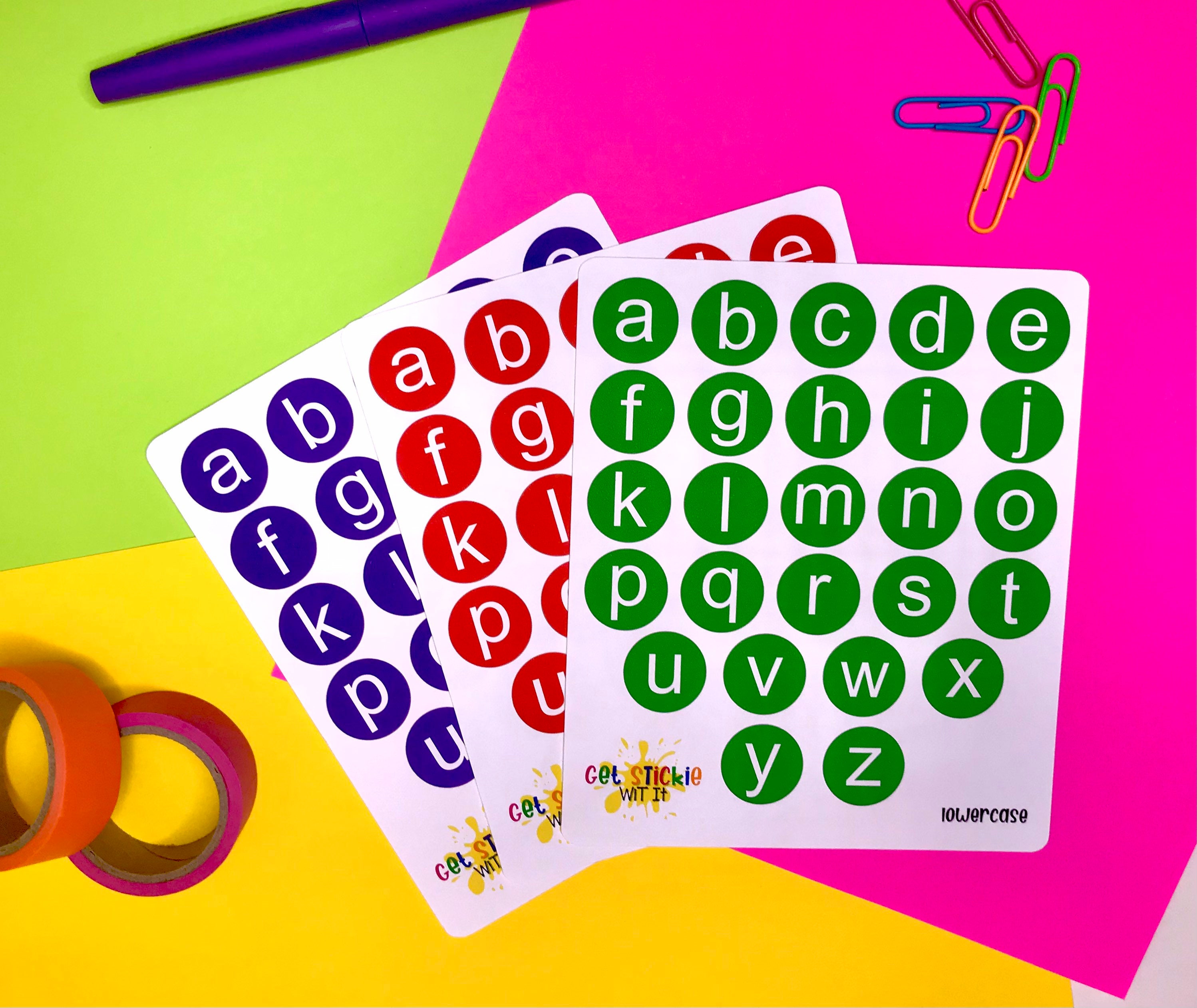 Lowercase Alphabet Stickers Phonic Stickers Teaching | Etsy