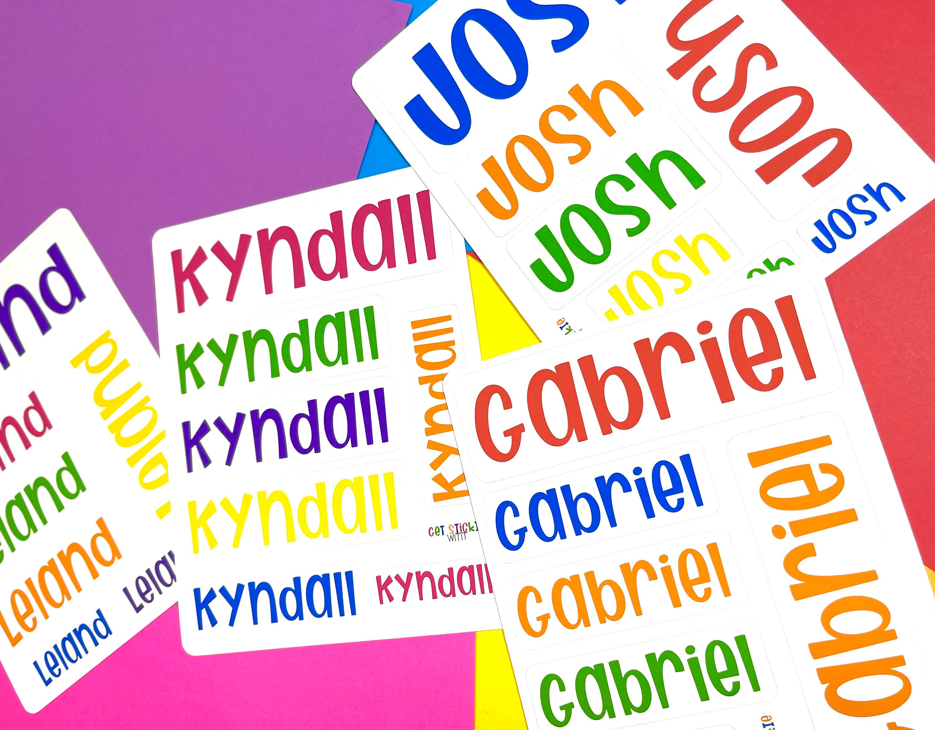 personalized name label stickers for kids custom name sticker etsy