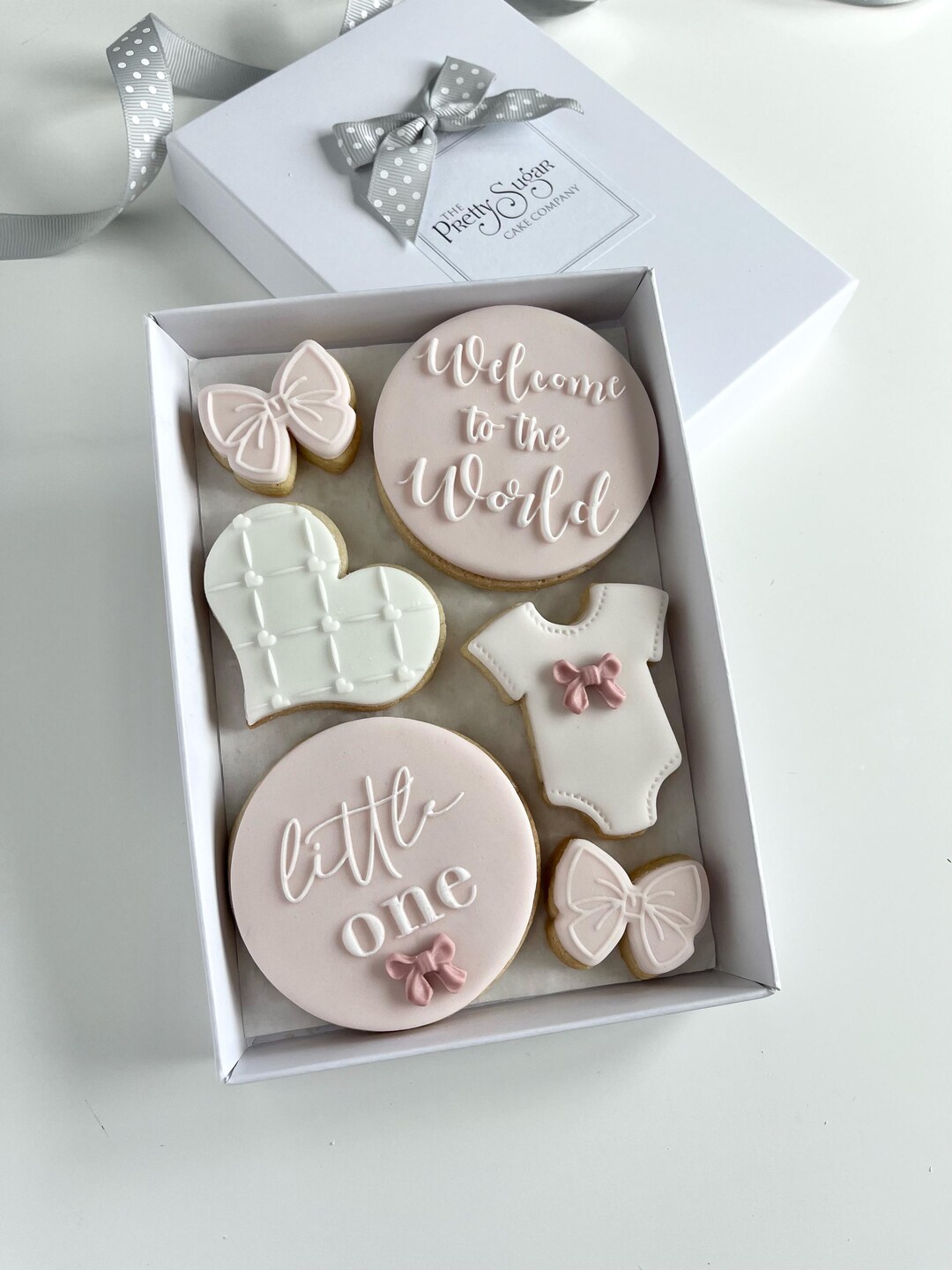 New Baby Bows Biscuit Gift Box - Etsy