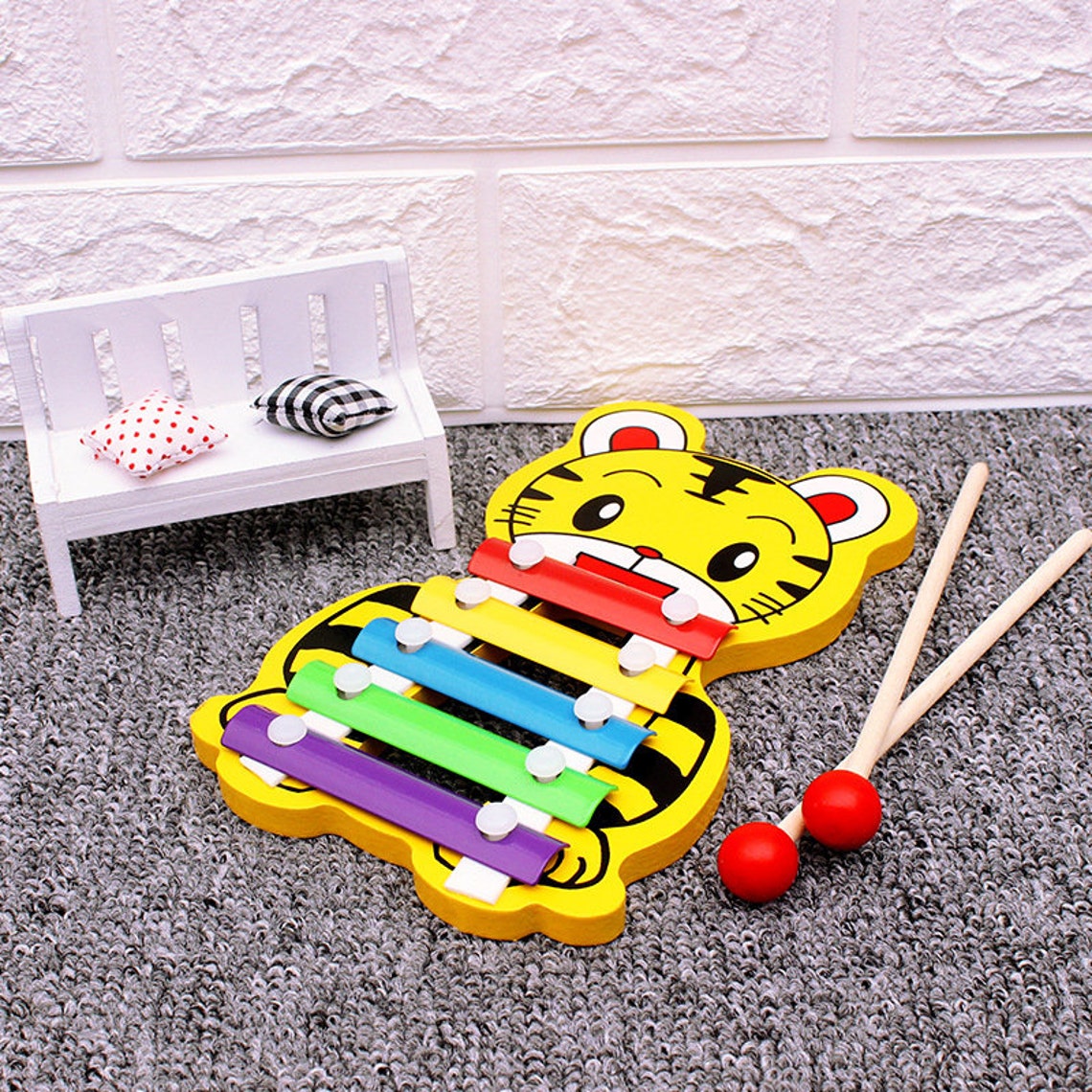 Personalized Wooden Animal XylophoneXylophone ToysWooden Etsy