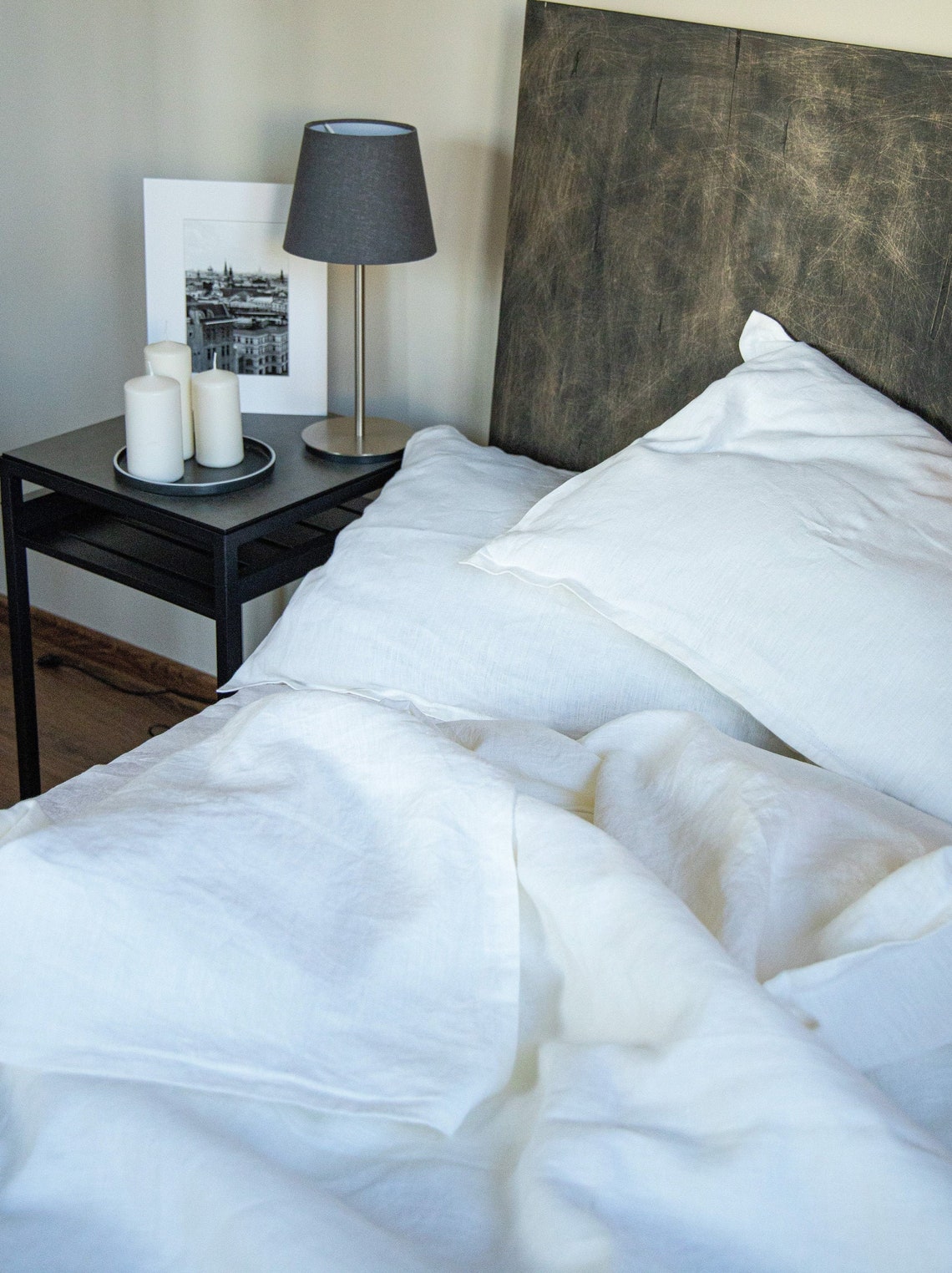 Linen Duvet Cover/ White Linen Bedding Etsy