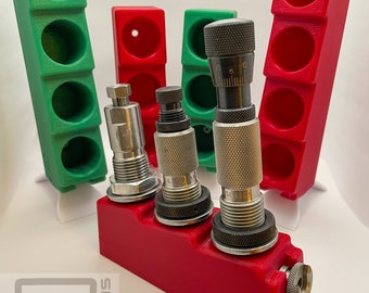 3 or 4 Reloading Die Storage Rack for LEE or Hornady Quick Change Bushings