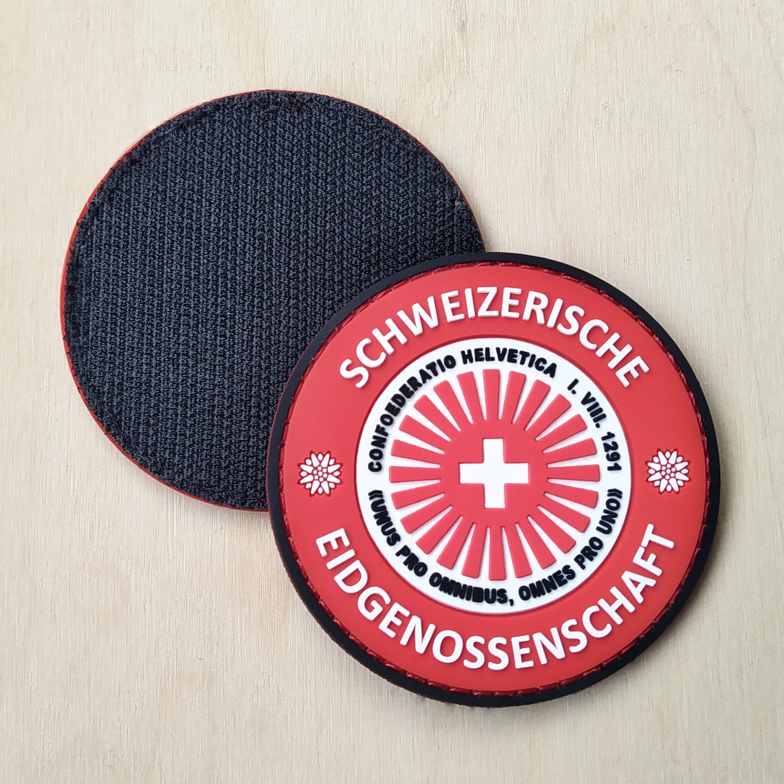 Confédération suisse 70mm Roundel PVC Patch avec support Etsy