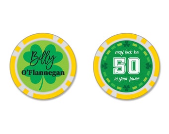 TigerTail Sports Saint Patrick's May Luck Be in Your Favor - Personalized Lucky Poker Chip