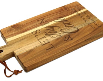 Acacia Wood Laser-engraved Personalized Name Cutting Board