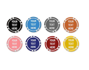 TigerTail Sports Personalized Memento Poker Chips - Custom Text on Front and Back - Official Size and Weight