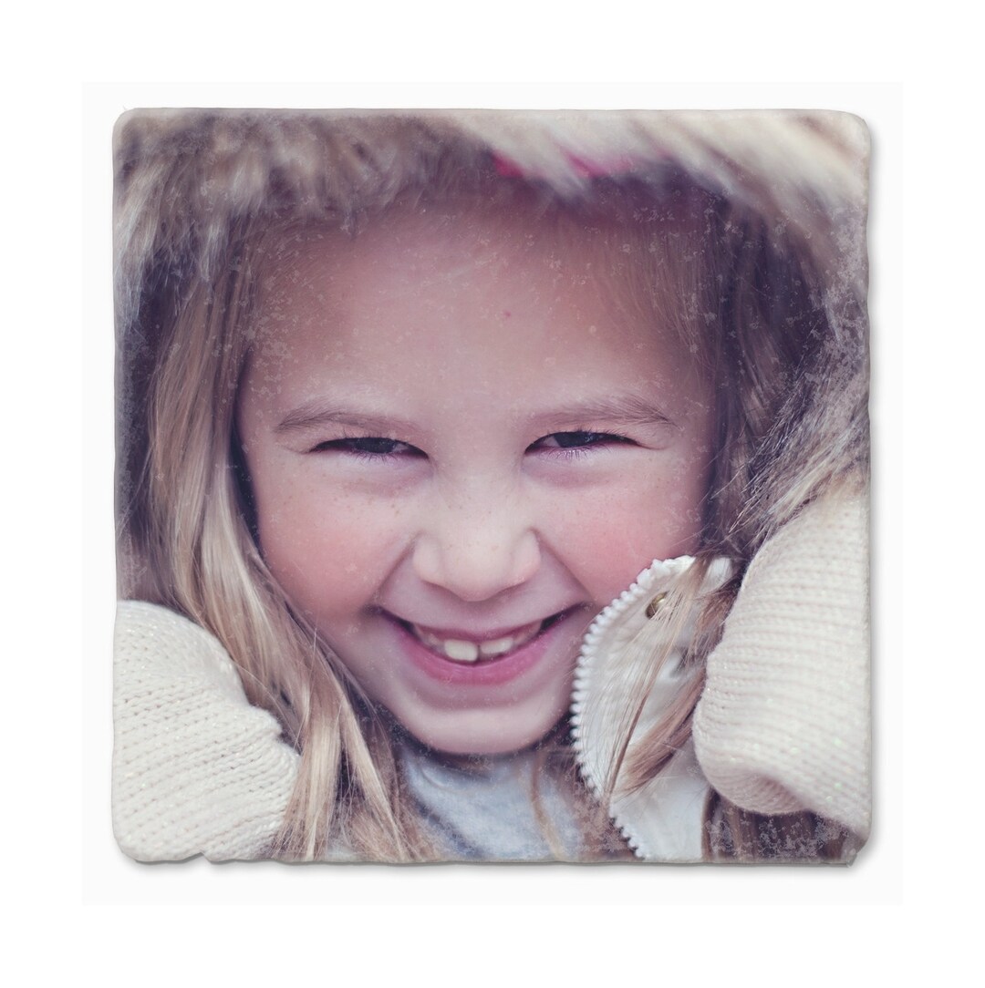 Photo Coasters Personalized Tumbled Marble Coasters Etsy