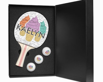 Table Tennis Paddle and Balls Gift Box Set