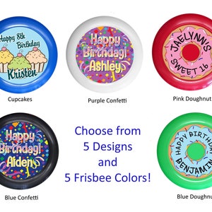 Wham-O Personalized Happy Birthday Design Ultimate Frisbee Disc - 175g, 5 Colors to Choose from