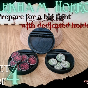 Stands set for Boss, Elites, Act & Agenda | Arkham Horror LCG | Unofficial | Resin