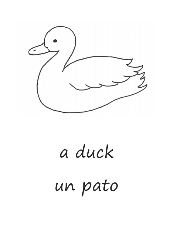 Children's Duck Poster Spanish Etsy