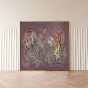 Wildblumen in Violett- Ölgemälde von Lee Britton Art- Fine Art Druck- Impressionistische Blumenmalerei