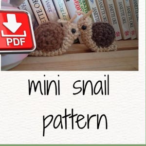 Mini Crochet Snail Pattern – Intermediate Amigurumi PDF pattern\ printable pattern