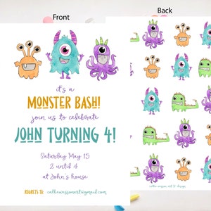 Monster Birthday Invitation
