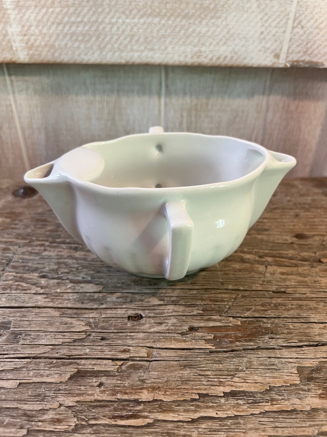 Vintage Pillivuyt France White Double Spout Gravy Boat With Etsy