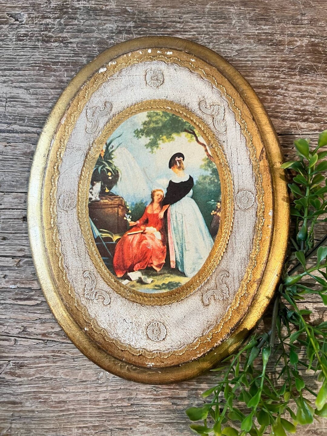 Vintage Florentine Wood Wall Plaque - Etsy