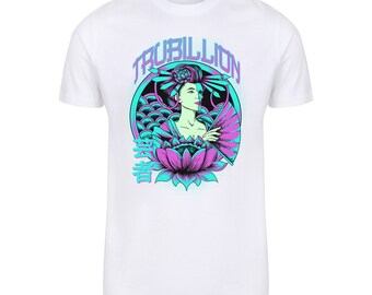 Geisha Double Face Japanese Art T Shirt White High Quality Short Sleeve Tee