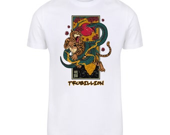 Tiger vs Snake T Shirt White High Quality Short Sleeve Tee