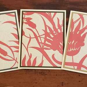 3-Pack of Floral Cards ~ Greeting Cards ~ Blank Cards (Envelopes Included)