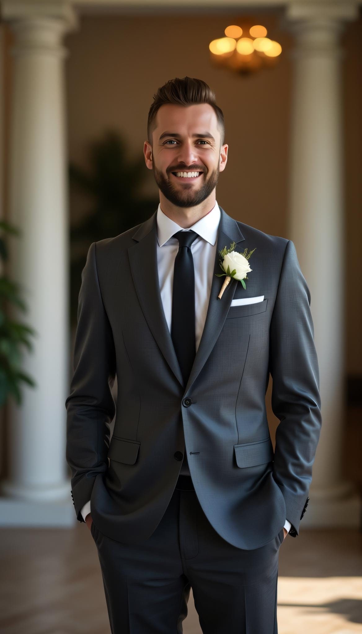 Grey Two-Piece Suit For Men | Slim Fit Suit for Weddings, Prom Suit, Custom Men Suit, Bespoke Suit for Men, Gift for man.