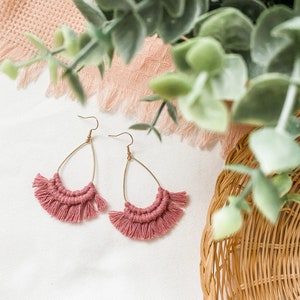 Teardrop Macrame Earrings