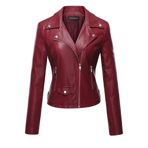 Leather Jacket Women - Etsy