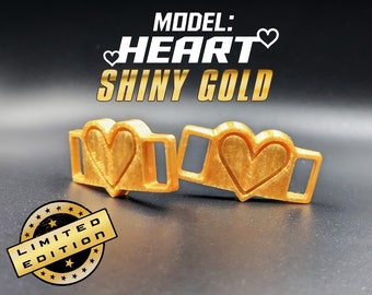 GOLD Heart shape shoelace charms (sweet love) replacement locks pins sneaker af1 airforceone buckle nameplate accessories tag clips