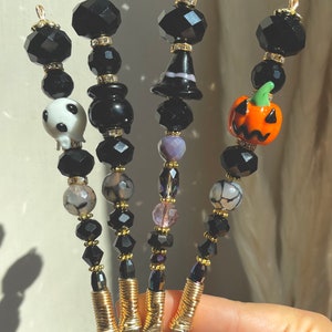 Pinces pour baguettes d'Halloween | Clip pour porte-cigarette | clip pour carte de guichet automatique multi-usage | Cadeaux de sorcière | Jack o' lantern Chapeau de sorcière Chaudron de maïs bonbon