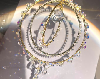 Crystal Suncatcher: Handmade Light Prism, Rainbow Window Decor