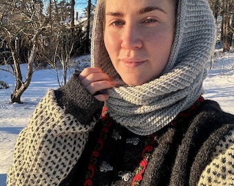 PDF file for crochet pattern (english), Wrap hood