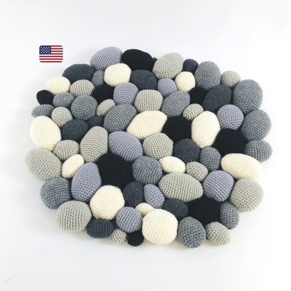 Crochet Rug Pattern -Crochet Home Decor - Crochet Wool scrap - Easy crochet pattern - Beginner crochet - Pdf Files - in english