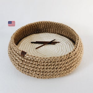 Crochet Cat Bed Pattern - Crochet Pet Bed Pattern with crochet pillow pattern- Easy crochet pattern - Pdf Files - In English