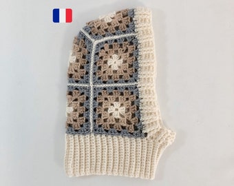 French Crochet Balaclava Pattern - Granny Square Balaclava Tutorial - With Videos - Pdf File