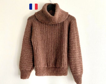 Crochet Sweater Pattern - Crochet Sweater for Beginner - Pdf Files - In French