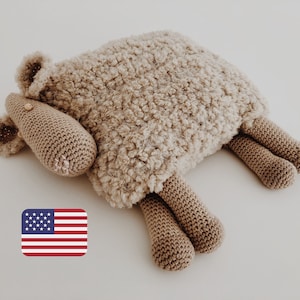 Crochet Pillow Pattern Beginner crochet pattern Sheep crochet In English Pdf Files image 1