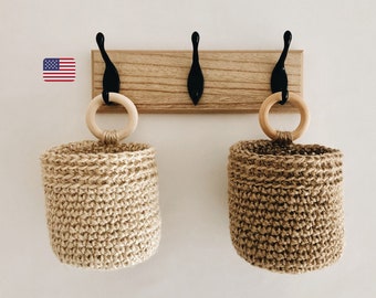 Crochet wall hanging Basket Pattern - Crochet Rope basket pattern - Pdf Files - English Pattern